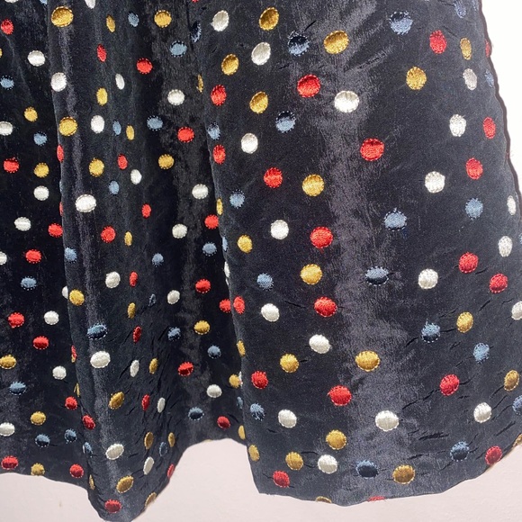 Vintage pleated full skirt with metallic dots - Picture 2 of 3